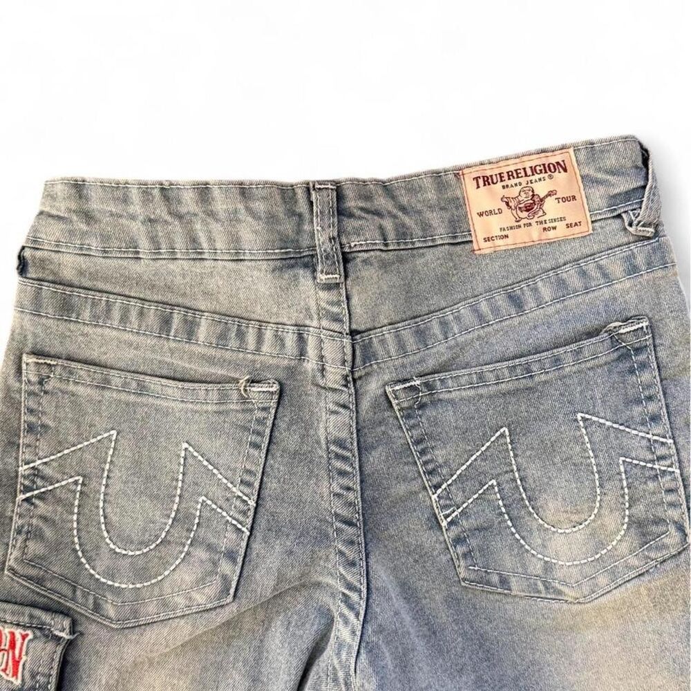 True Religion Boys Cargo Jean Shorts Size 10 - Picture 5 of 8